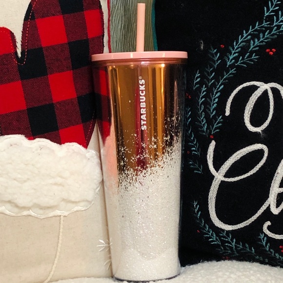 Starbucks Tumbler Holiday Glitter Rose Gold 2019 - Picture 2 of 5